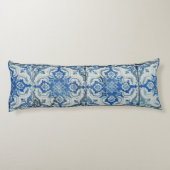 アンティークヴィンテージポルトガルのタイル模様 – Azulejo ボディピロー (裏面)