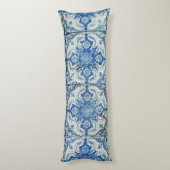 アンティークヴィンテージポルトガルのタイル模様 – Azulejo ボディピロー (裏面 (縦))