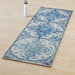 アンティークヴィンテージポルトガルのタイル模様 – Azulejo ヨガマット