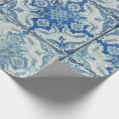 アンティークヴィンテージポルトガルのタイル模様 – Azulejo ラッピングペーパー (角)
