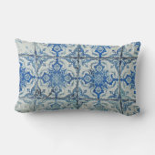 アンティークヴィンテージポルトガルのタイル模様 – Azulejo ランバークッション (裏面)