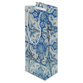 アンティークヴィンテージポルトガルのタイル模様 – Azulejo ワインギフトバッグ (裏面アングル)