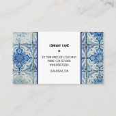 アンティークヴィンテージポルトガルのタイル模様 – Azulejo 名刺 (裏面)