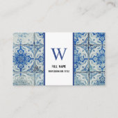 アンティークヴィンテージポルトガルのタイル模様 – Azulejo 名刺 (正面)