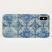 アンティークヴィンテージポルトガルのタイル模様 – Azulejo Case-Mate iPhoneケース (裏面(横))