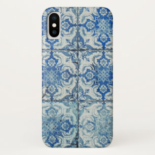 アンティークヴィンテージポルトガルのタイル模様 – Azulejo iPhone X ケース