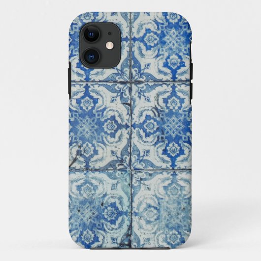 アンティークヴィンテージポルトガルのタイル模様 – Azulejo Case-Mate iPhoneケース (裏面)