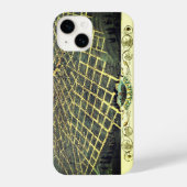 アンティークヴィンテージマップアトランタジョージアUSA 1871 iPhoneケース (裏面)