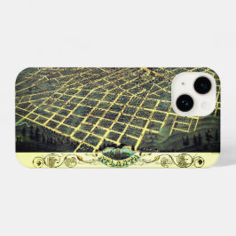 アンティークヴィンテージマップアトランタジョージアUSA 1871 iPhone 14ケース
