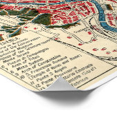 アンティークヴィンテージマップオブローマ ポスター (角)