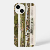 アンティークヴィンテージマップBarre Massachusetts USA 1891 iPhoneケース (裏面)