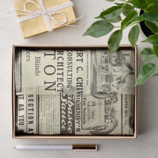 アンティークヴィンテージマーチャントアドエフエメラ 薄葉紙 (ギフト)