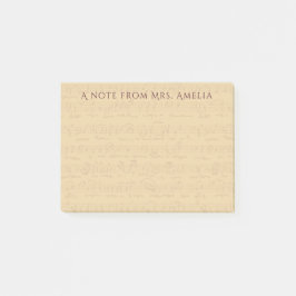 アンティークヴィンテージミュージカルスコアシート音楽先生 ポストイット