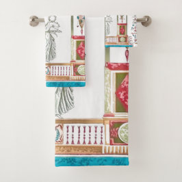 アンティークヴィンテージルイXV王室のフローラ バスタオルセット