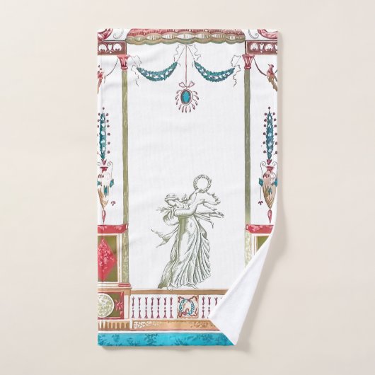 アンティークヴィンテージルイXV王室のフローラ バスタオルセット (ハンドタオル)