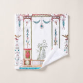 アンティークヴィンテージルイXV王室のフローラ バスタオルセット (ウォッシュタオル)