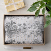 アンティークヴィンテージルースターグレーフローラスクリプト 薄葉紙 (ギフト)