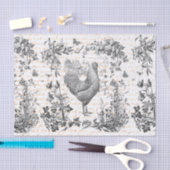 アンティークヴィンテージルースターグレーフローラスクリプト 薄葉紙 (クラフト)