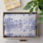 アンティークヴィンテージルースターブルートイルフローラスクリプト 薄葉紙 (ギフト)