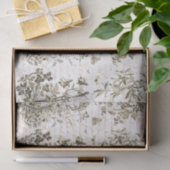 アンティークヴィンテージルースターベージュフローラスクリプト 薄葉紙 (ギフト)