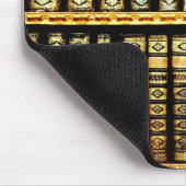 アンティークヴィンテージレザーブックパターン マウスパッド (コーナー)