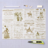 アンティークヴィンテージレディホースライディングエフエメラads 薄葉紙 (クラフト)