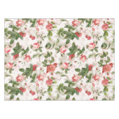 アンティークヴィンテージレドゥーテバラパターンピンク テーブルクロス (正面(横))