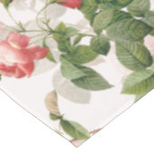 アンティークヴィンテージレドゥーテバラパターンピンク テーブルクロス (アングル)