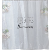 アンティークヴィンテージレースシャワーカーテンMR&MRS シャワーカーテン (正面)