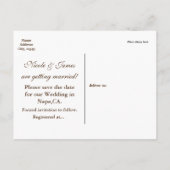 アンティークヴィンテージレースフレーム日付ポストカードの保存 案内ポストカード (裏面)