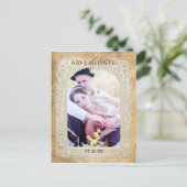 アンティークヴィンテージレースフレーム日付ポストカードの保存 案内ポストカード (スタンド正面)