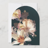 アンティークヴィンテージロマンチックフローラ結婚アーチズ 招待状 (裏面)