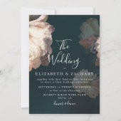 アンティークヴィンテージロマンチックフローラ結婚式招待状 招待状 (正面)