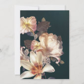 アンティークヴィンテージロマンチックフローラ結婚式招待状 招待状 (裏面)