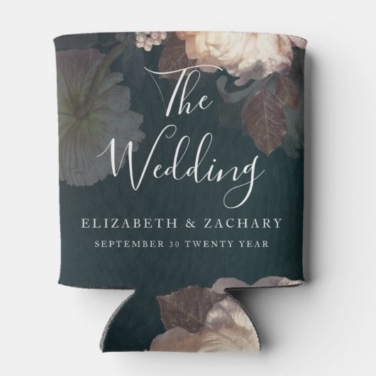 アンティークヴィンテージロマンチック結婚フローラ 缶クーラー (裏面)