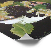 アンティークヴィンテージワイン油オンキャンバ絵画ス ポスター (角)