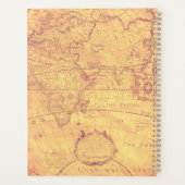 アンティークヴィンテージワールドマップ冒険家 プランナー手帳 (裏面)