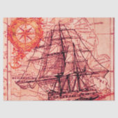 アンティークヴィンテージ切り離しマップフェイクキャンバス印刷 薄葉紙 (正面)