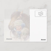 アンティークヴィンテージ子供メモリポニーホースハガキ ポストカード (裏面)