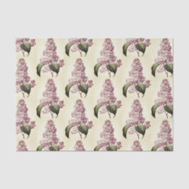 アンティークヴィンテージ植物紫薄紫花 薄葉紙