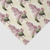 アンティークヴィンテージ植物紫薄紫花 薄葉紙 (詳細)