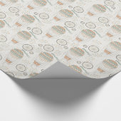 アンティークヴィンテージ温風器及び自転車 ラッピングペーパー (角)