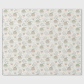 アンティークヴィンテージ温風器及び自転車 ラッピングペーパー (フラット)