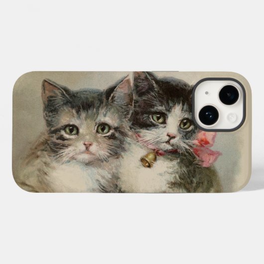 アンティークヴィンテージ猫かわいい子猫のボウコケット Case-Mate iPhoneケース (裏面 (横))