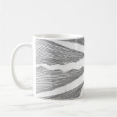 アンティークヴィンテージ白黒サン顔 コーヒーマグカップ (左)