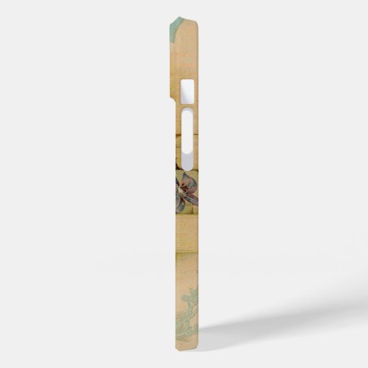 アンティークヴィンテージ絵画猫のかわいい蝶 Case-Mate iPhoneケース (裏面 / 左)