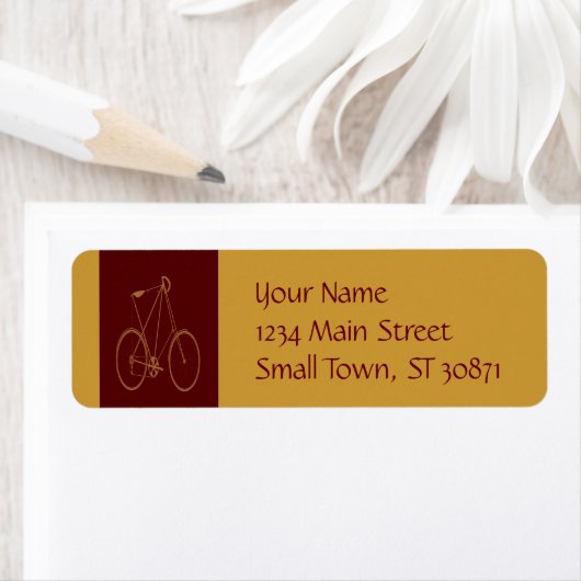 アンティークヴィンテージ自転車レッドタンバイクサイクリスト ラベル (インサイチュ)