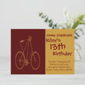 アンティークヴィンテージ自転車レッドタンバイクサイクリスト 招待状 (スタンド正面)