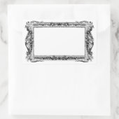 アンティークヴィンテージ複雑なエッチングフレーム 長方形シール (バッグ)