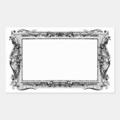 アンティークヴィンテージ複雑なエッチングフレーム 長方形シール (正面)
